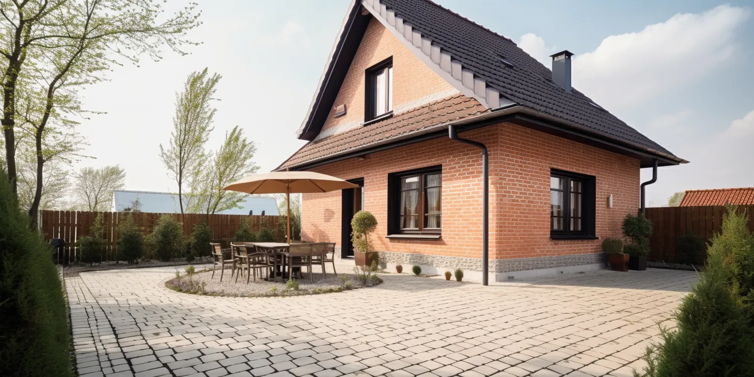 Podjazd do domu z kostki brukowej